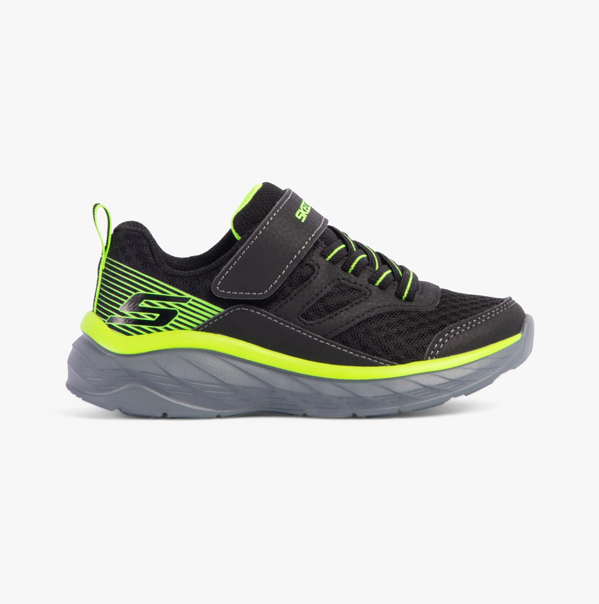 403718L/BKLM BOUNDLESS Boys Trainers Black/Lime