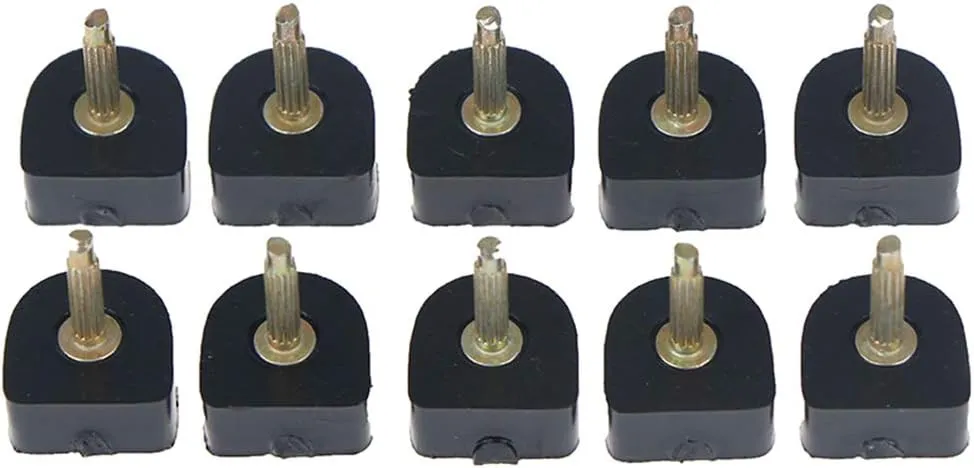 5 Pairs High Heel Shoes Repair Tips Durable Repair Heel Caps Taps Pins Non-Slip Shoes Replacement Dowels Pad Heel Protector Plates Covers Silent Heel,5 Sizes,7,9,10,11,12mm,U Shape,Black