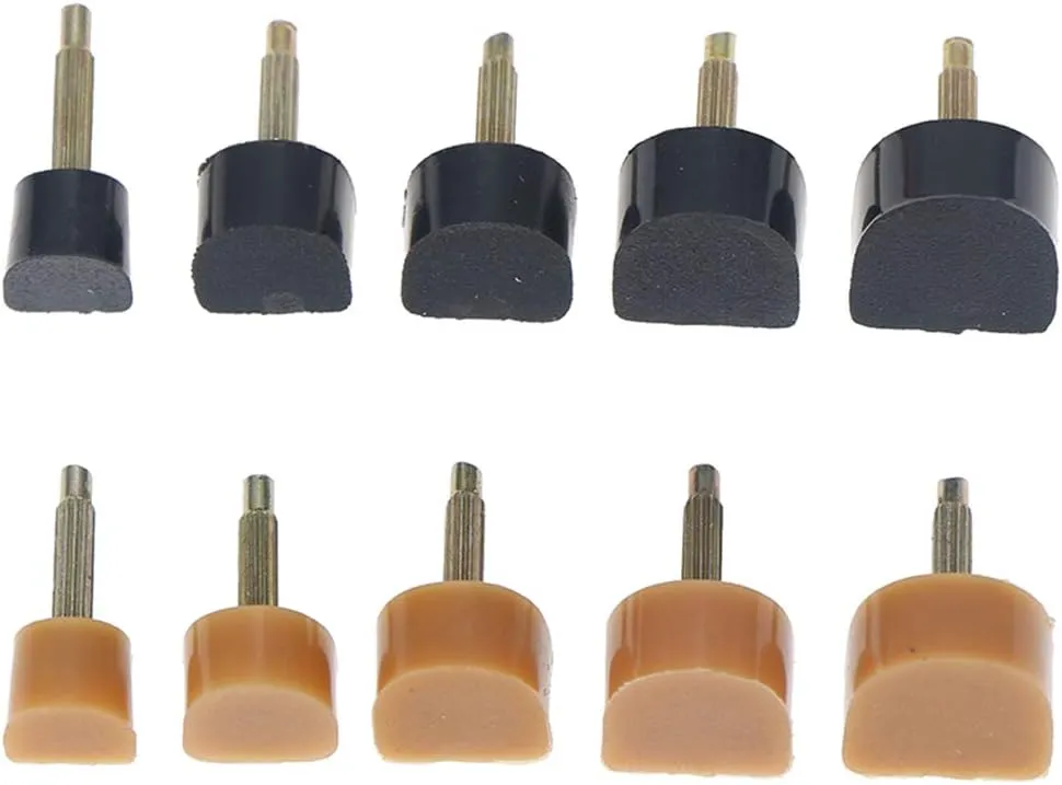 5 Pairs High Heel Shoes Repair Tips Durable Repair Heel Caps Taps Pins Non-Slip Shoes Replacement Dowels Pad Heel Protector Plates Covers Silent Heel,5 Sizes,7,9,10,11,12mm,U Shape,Black