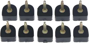 5 Pairs High Heel Shoes Repair Tips Durable Repair Heel Caps Taps Pins Non-Slip Shoes Replacement Dowels Pad Heel Protector Plates Covers Silent Heel,5 Sizes,7,9,10,11,12mm,U Shape,Black