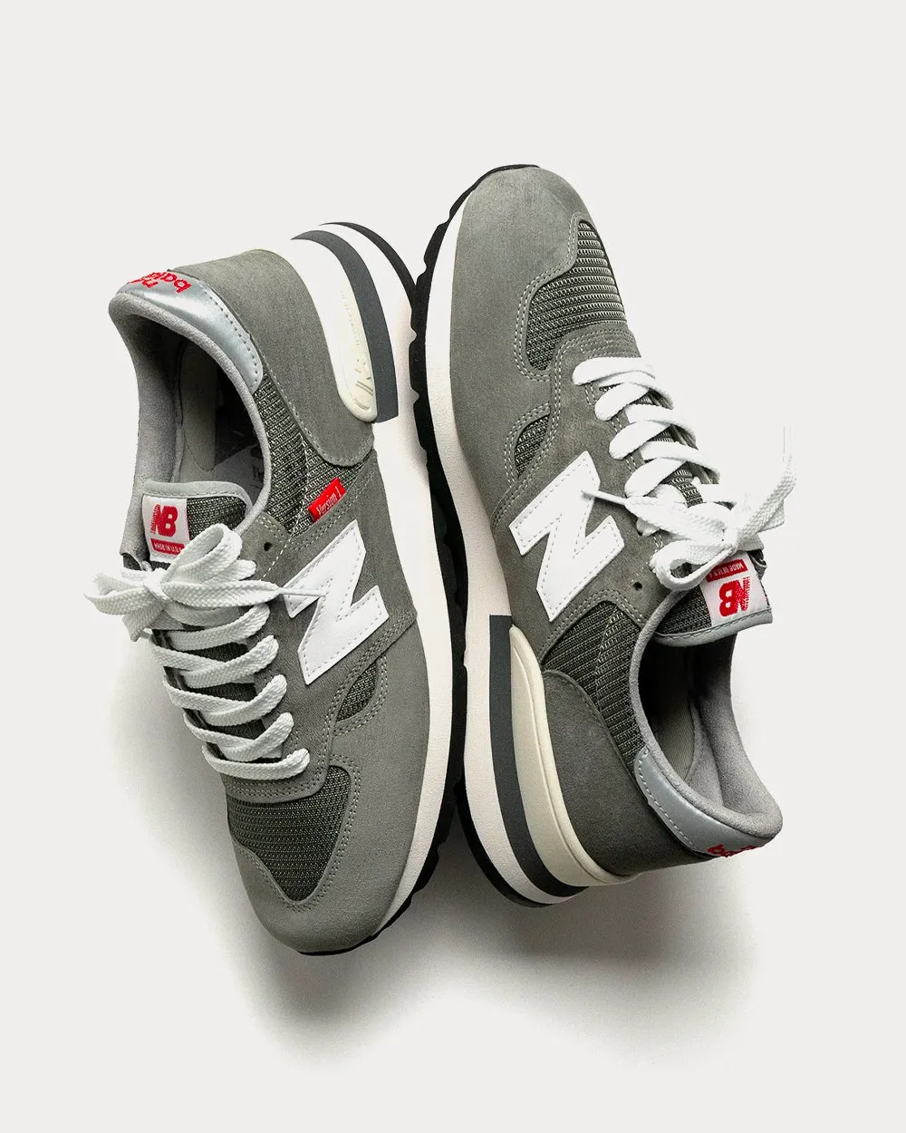 990 V1 Grey Low Top Sneakers