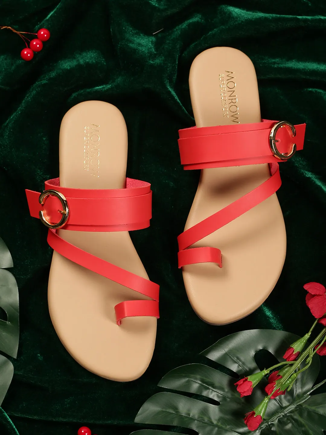 Alivia Maroon Flats