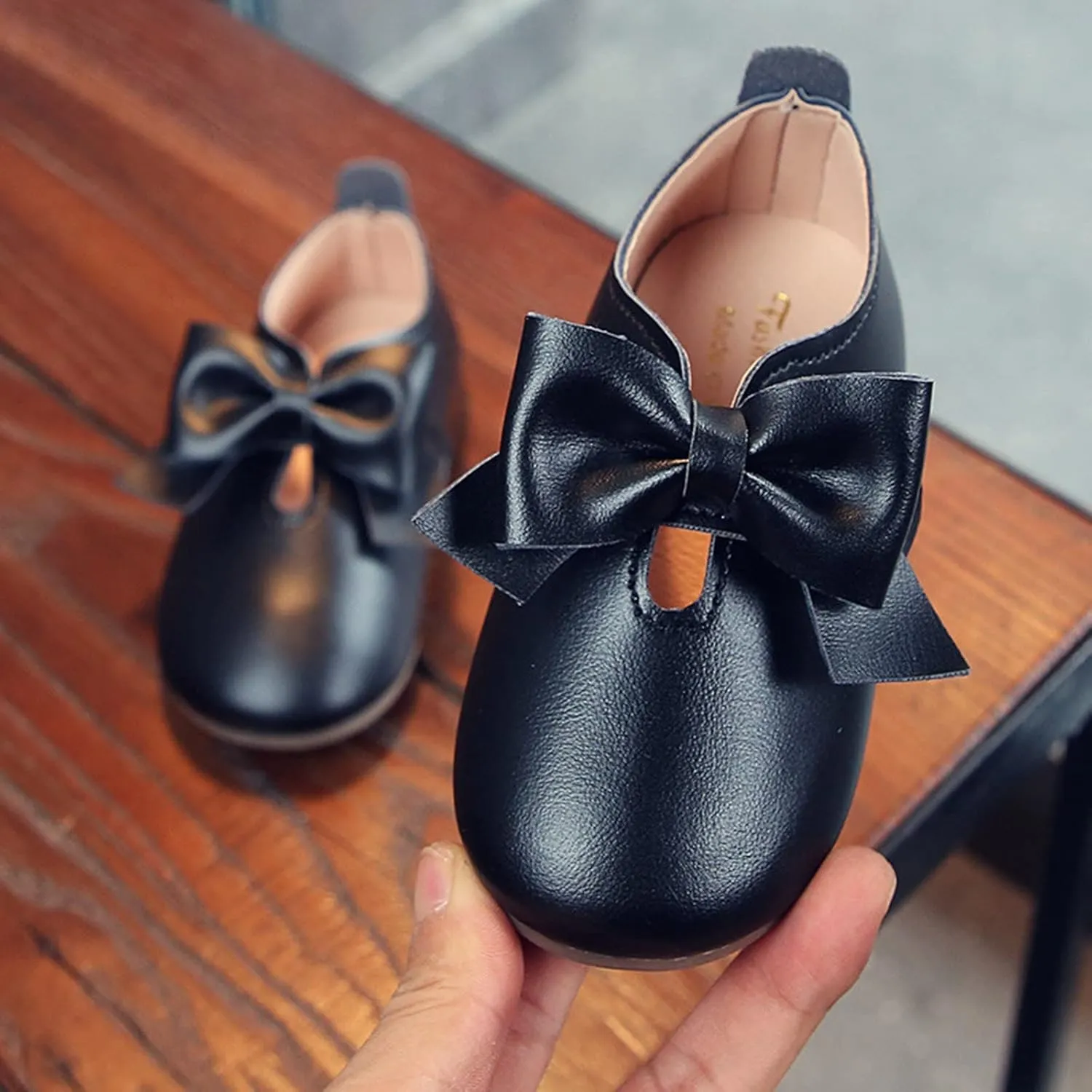 Baby Riding Boots for Girls Fashion Autumn Girls Casual Shoes Flat Light Hook Loop Solid Color Bow Simple Boots Girls 10