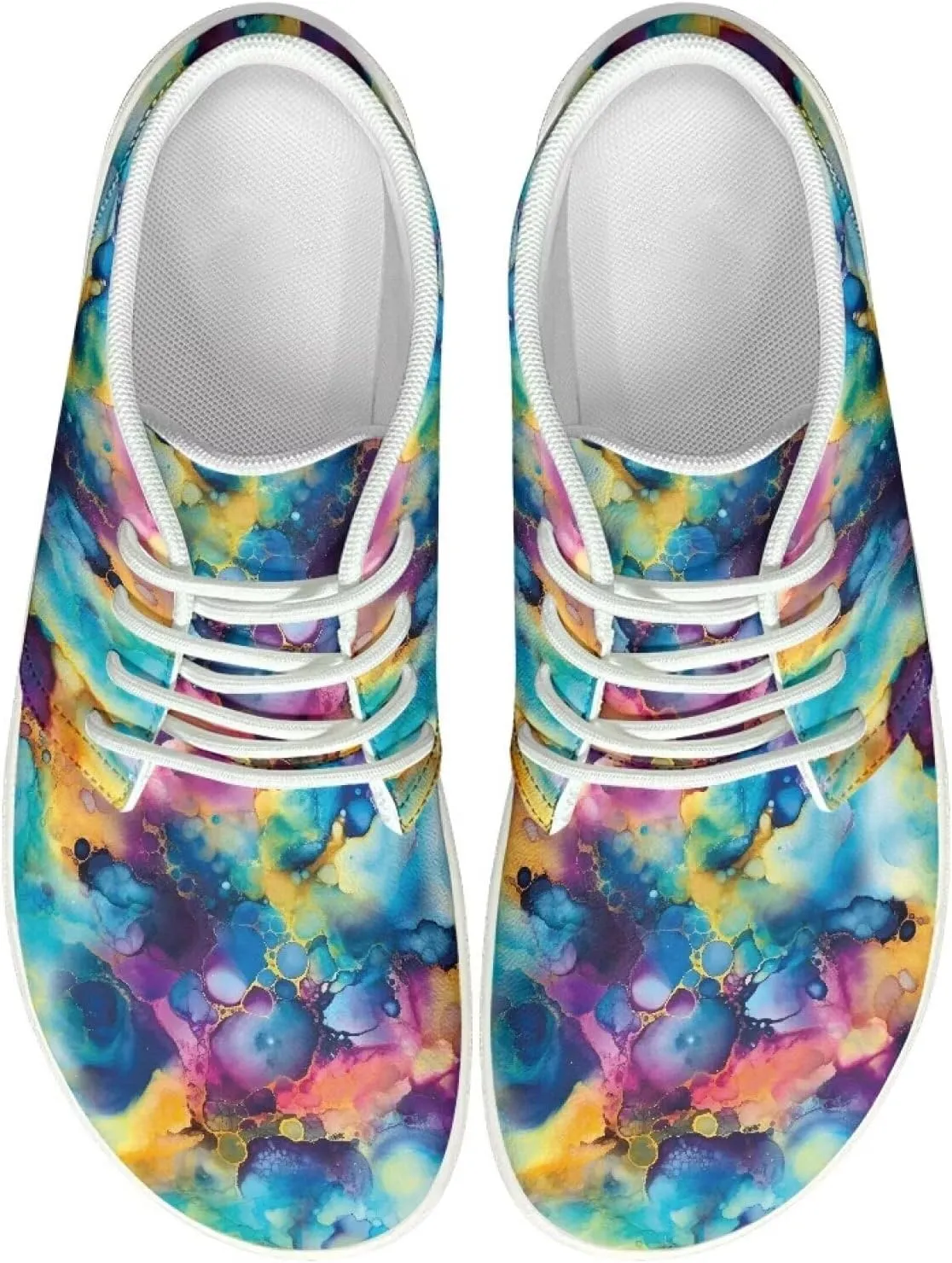 Barefoot Shoes for Women Comfortable Low-Top Wide Toe Box Tennis Shoes Anti-Skid Zero Drop Workout Sport Hiking Sneakers for Teen Girls US 6-11.5.5