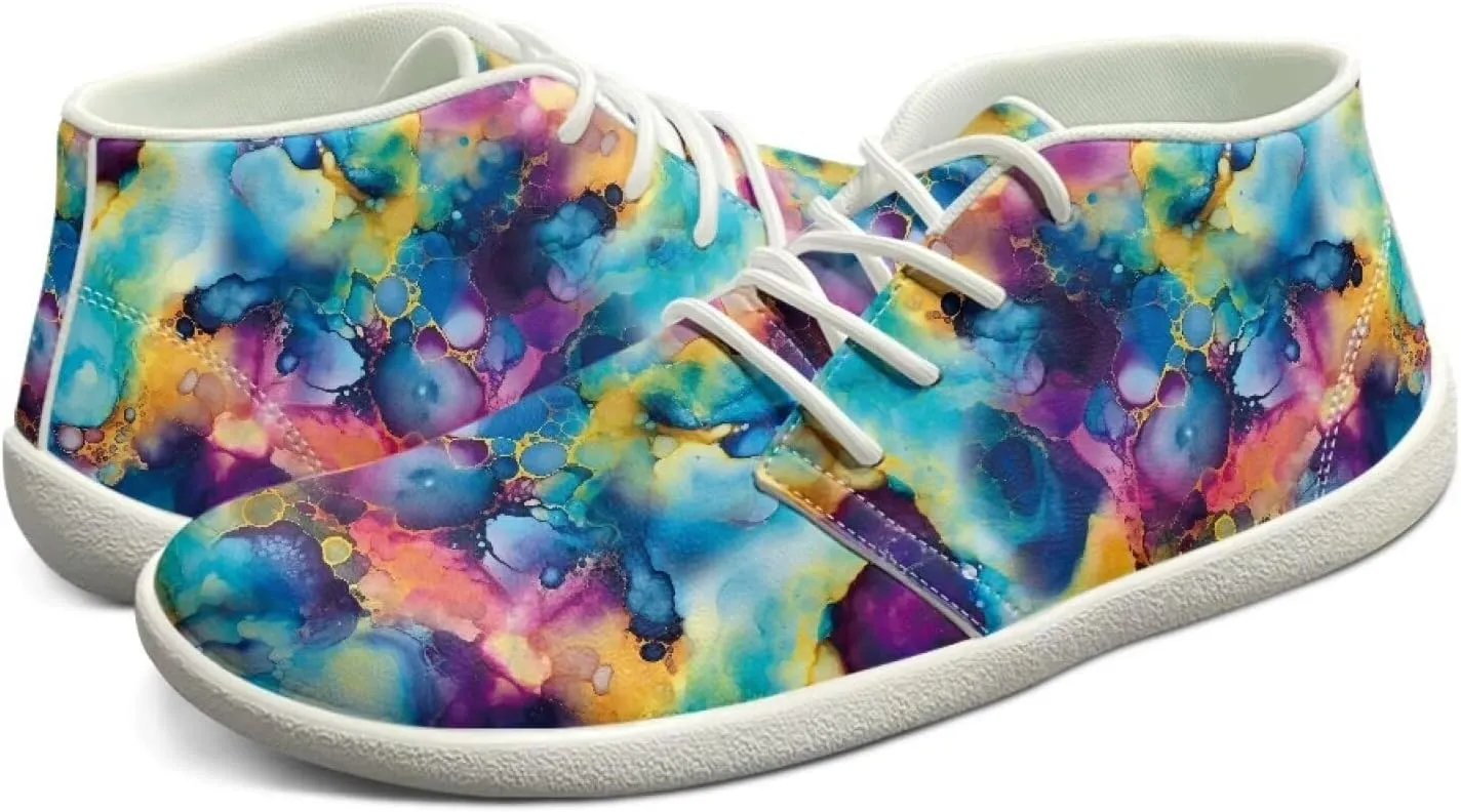 Barefoot Shoes for Women Comfortable Low-Top Wide Toe Box Tennis Shoes Anti-Skid Zero Drop Workout Sport Hiking Sneakers for Teen Girls US 6-11.5.5