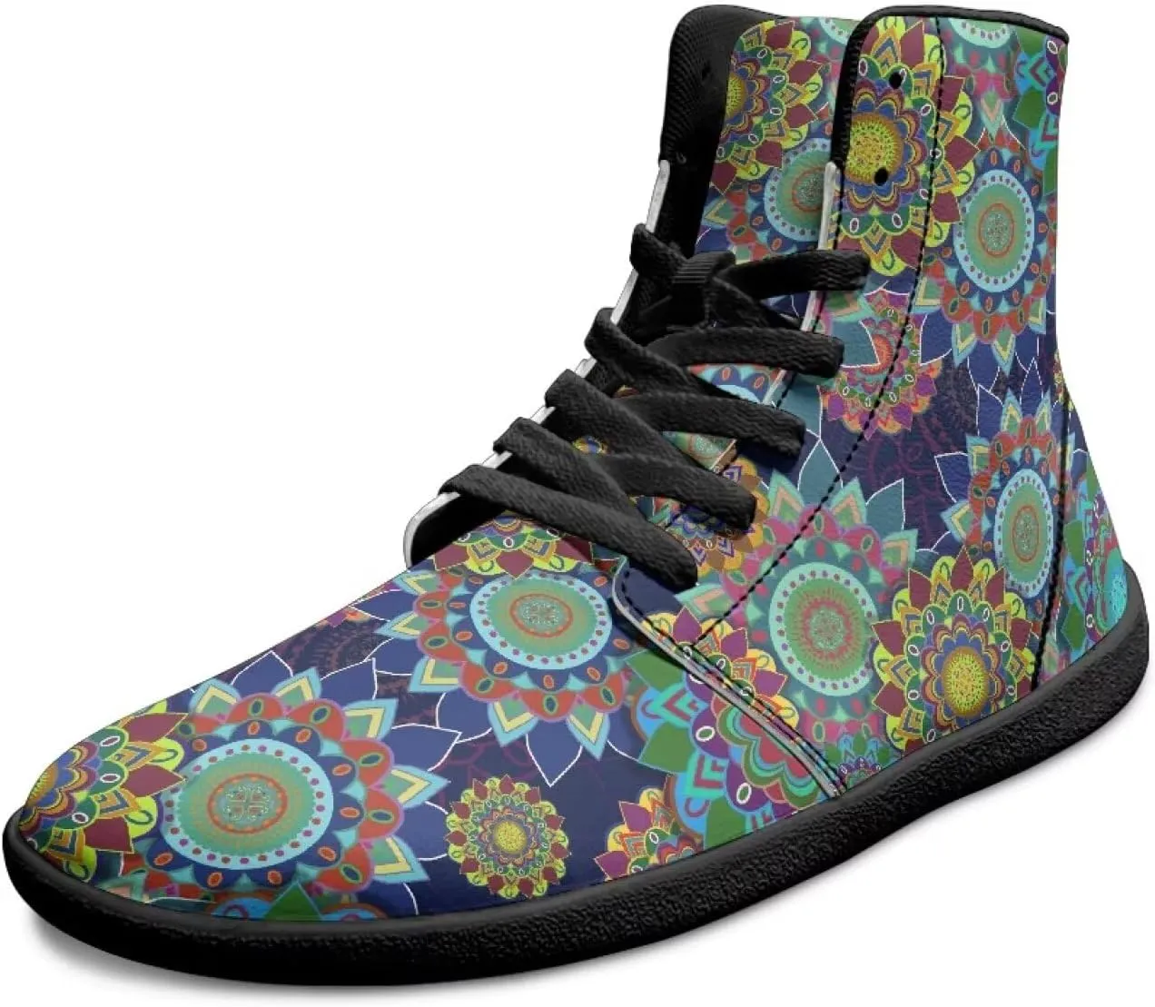 Barefoot Shoes for Women High Top Comfortable Wide Toe Box Tennis Shoes Zero Drop Waterproof Anti-Skid Minimalist Hiking Sneakers for Women US 6-13.5