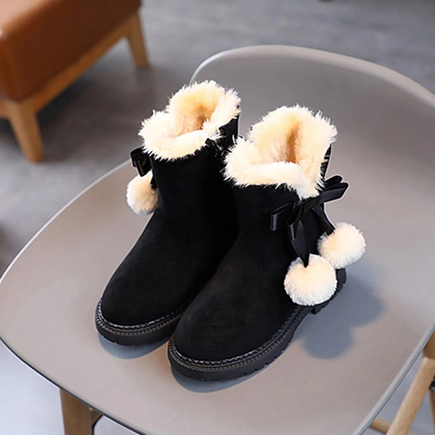 Boots for Baby Girl Size 3 Fashion Autumn And Winter Girls Snow Boots Thick Bottom Non Slip Warm And Toddler 8 Boots