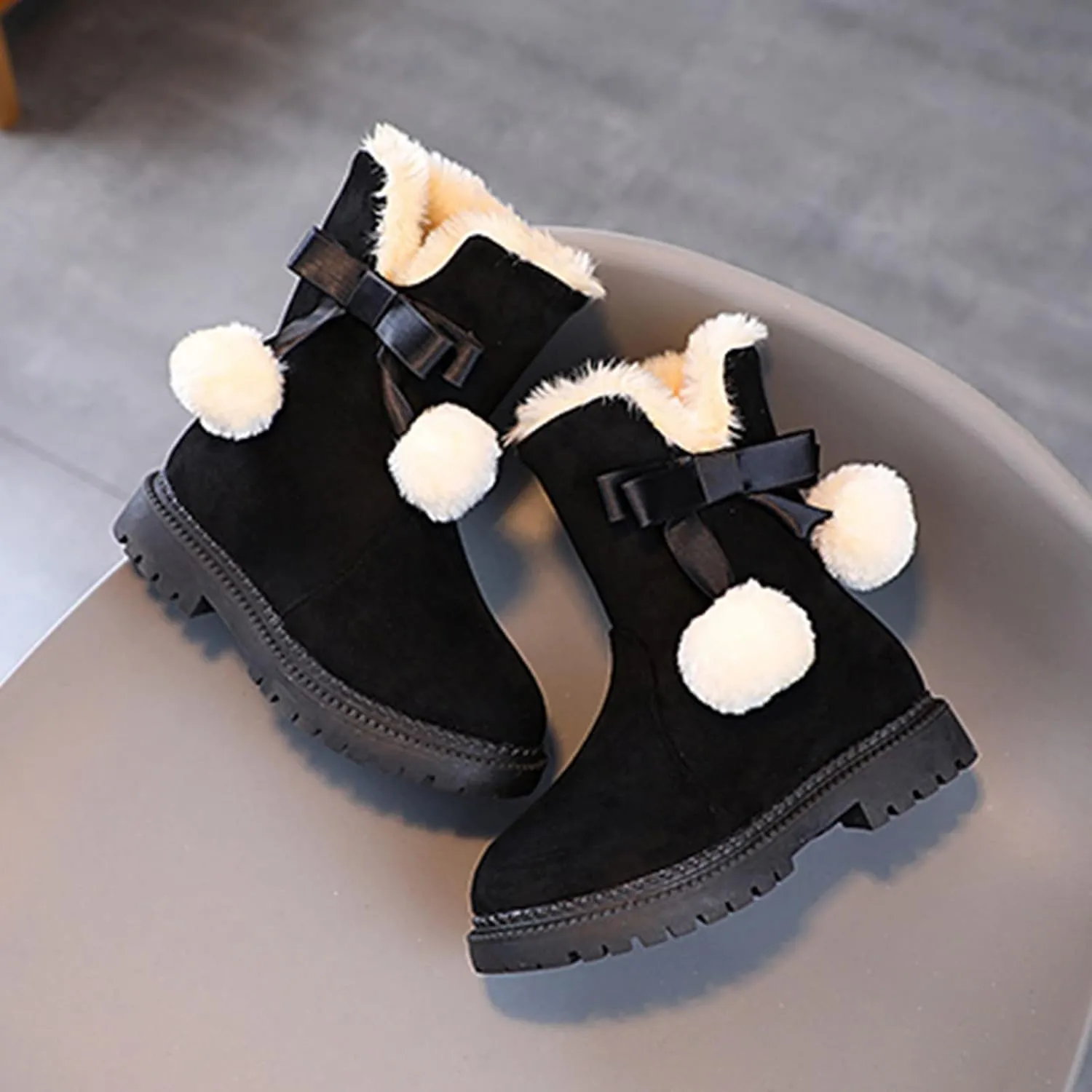Boots for Baby Girl Size 3 Fashion Autumn And Winter Girls Snow Boots Thick Bottom Non Slip Warm And Toddler 8 Boots