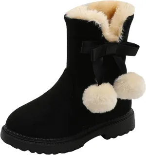 Boots for Baby Girl Size 3 Fashion Autumn And Winter Girls Snow Boots Thick Bottom Non Slip Warm And Toddler 8 Boots