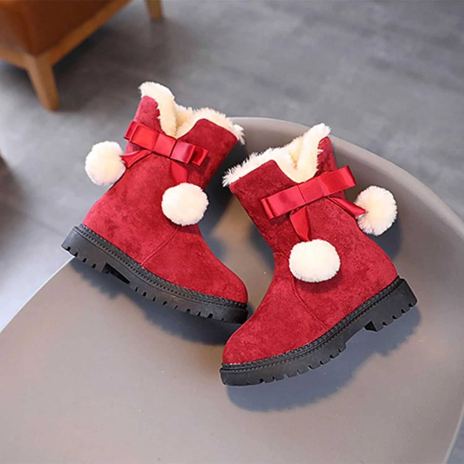 Boots for Baby Girl Size 3 Fashion Autumn And Winter Girls Snow Boots Thick Bottom Non Slip Warm And Toddler 8 Boots