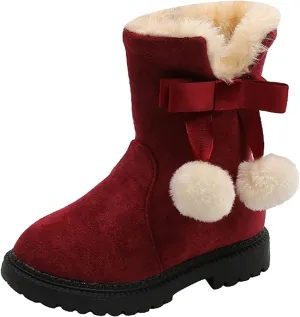 Boots for Baby Girl Size 3 Fashion Autumn And Winter Girls Snow Boots Thick Bottom Non Slip Warm And Toddler 8 Boots