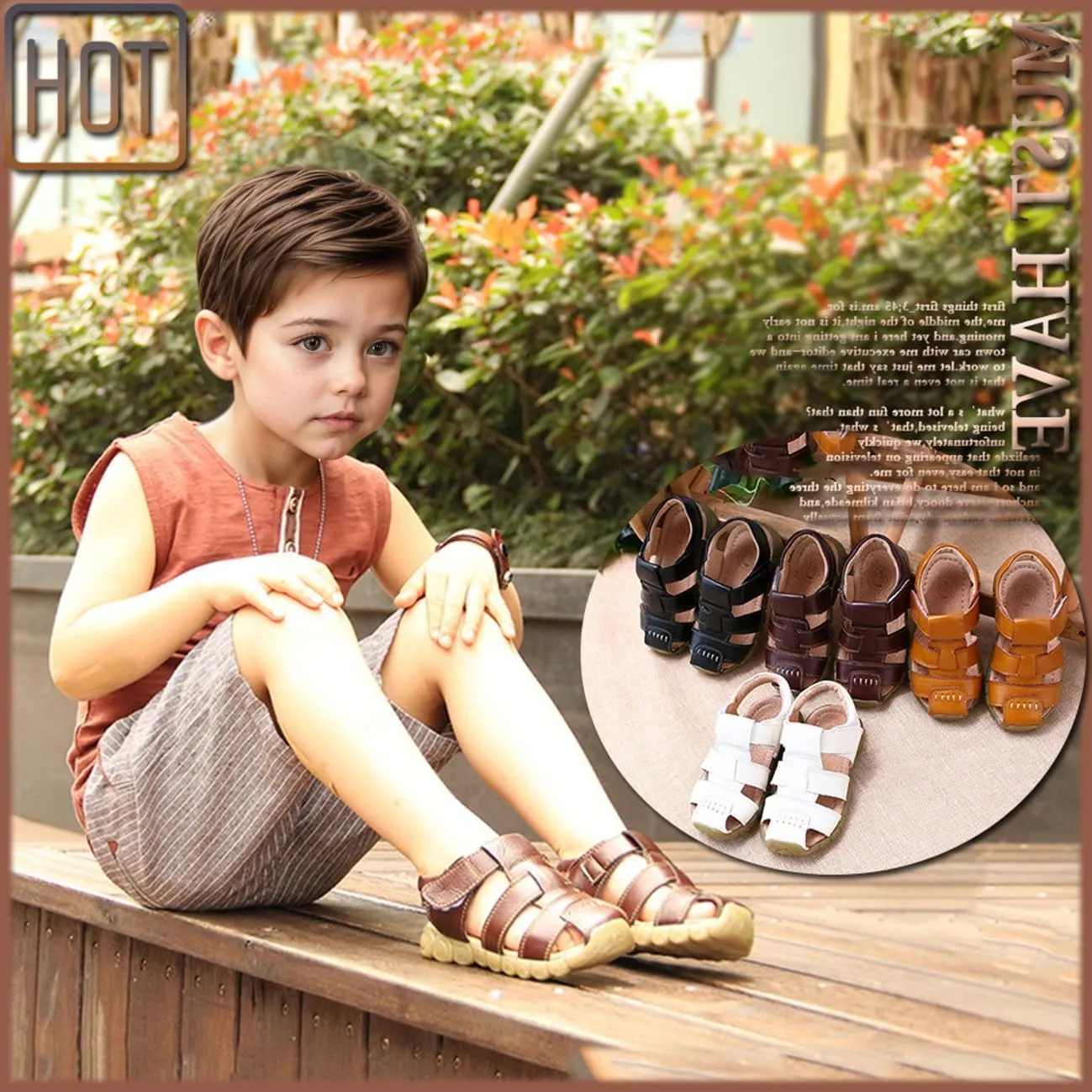 Boy's Girl's Closed Toe Outdoor Sport Sandals Summer Beach School Shoes (Toddler/Little Kid)