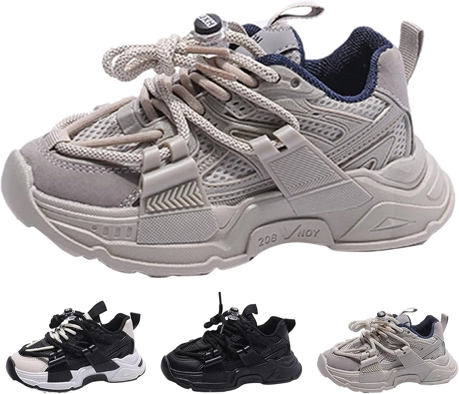 Boys Girls Mesh Slip On Lightweight Running Sneakers Non Slip Kids Tennis Shoes Toddler Walking Sports Shoes