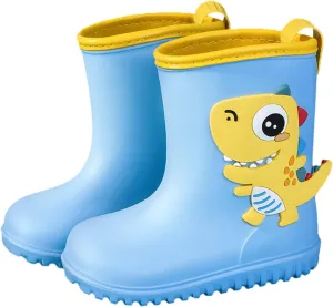 Boys Girls Rain Boots Non Slip Rubber Rain Boots for Toddlers and Kids with Cute Cartoon Design Snow Boys' Snow Boots