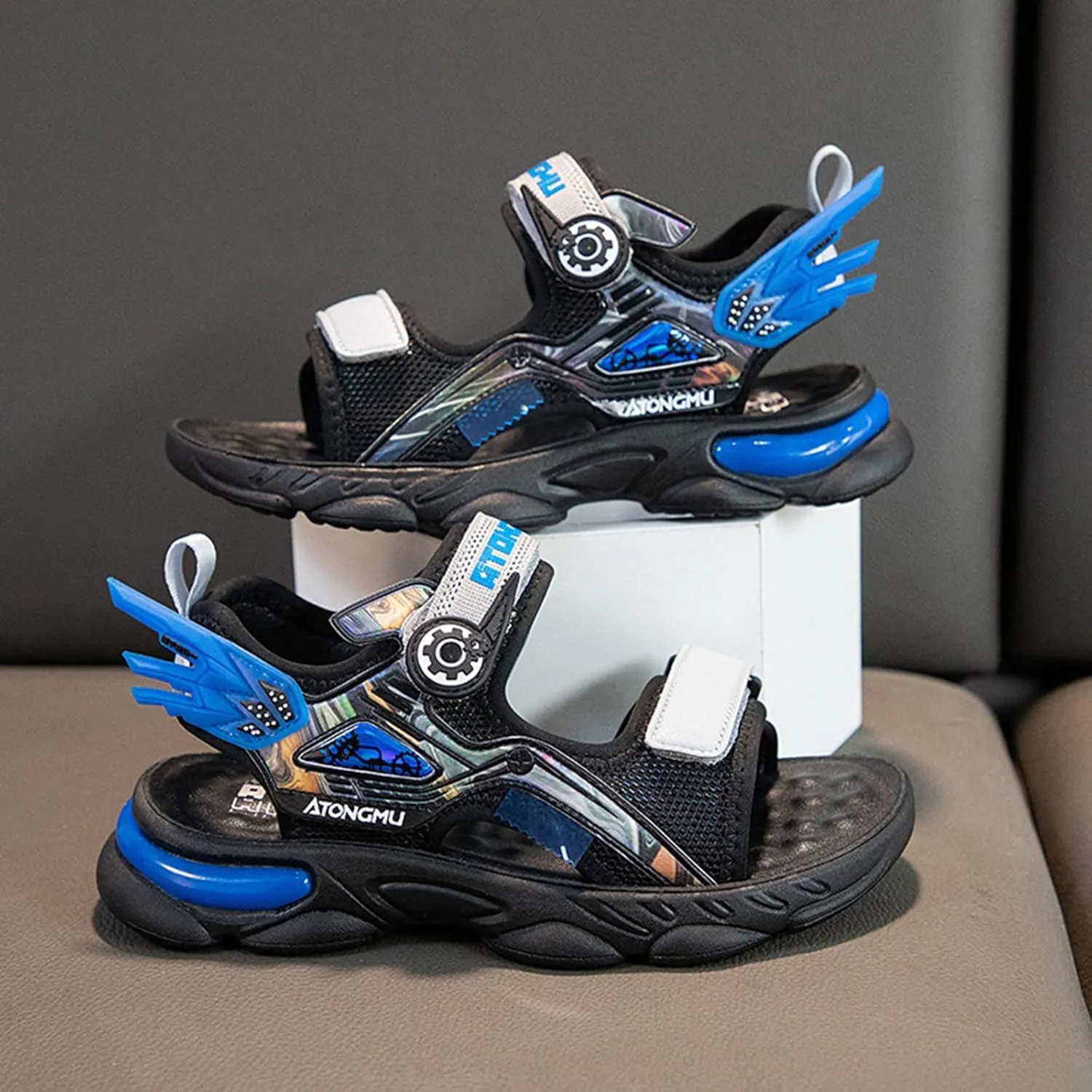 Boys Girls Sandals Open-toe Adjustable Straps Summer Outdoor Sport Sandals Kids Athletic Water Shoes Girls Dress Sandals