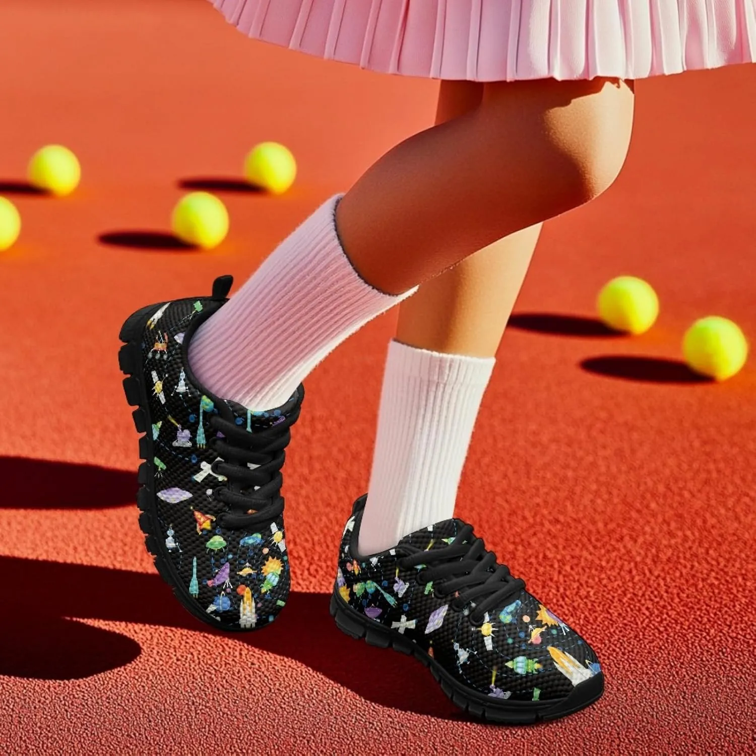 Boys Girls Tennis Shoes Cute Kids Lightweight Running Athletic Shoes Breathable Sneaker for Little Kid Big Kid