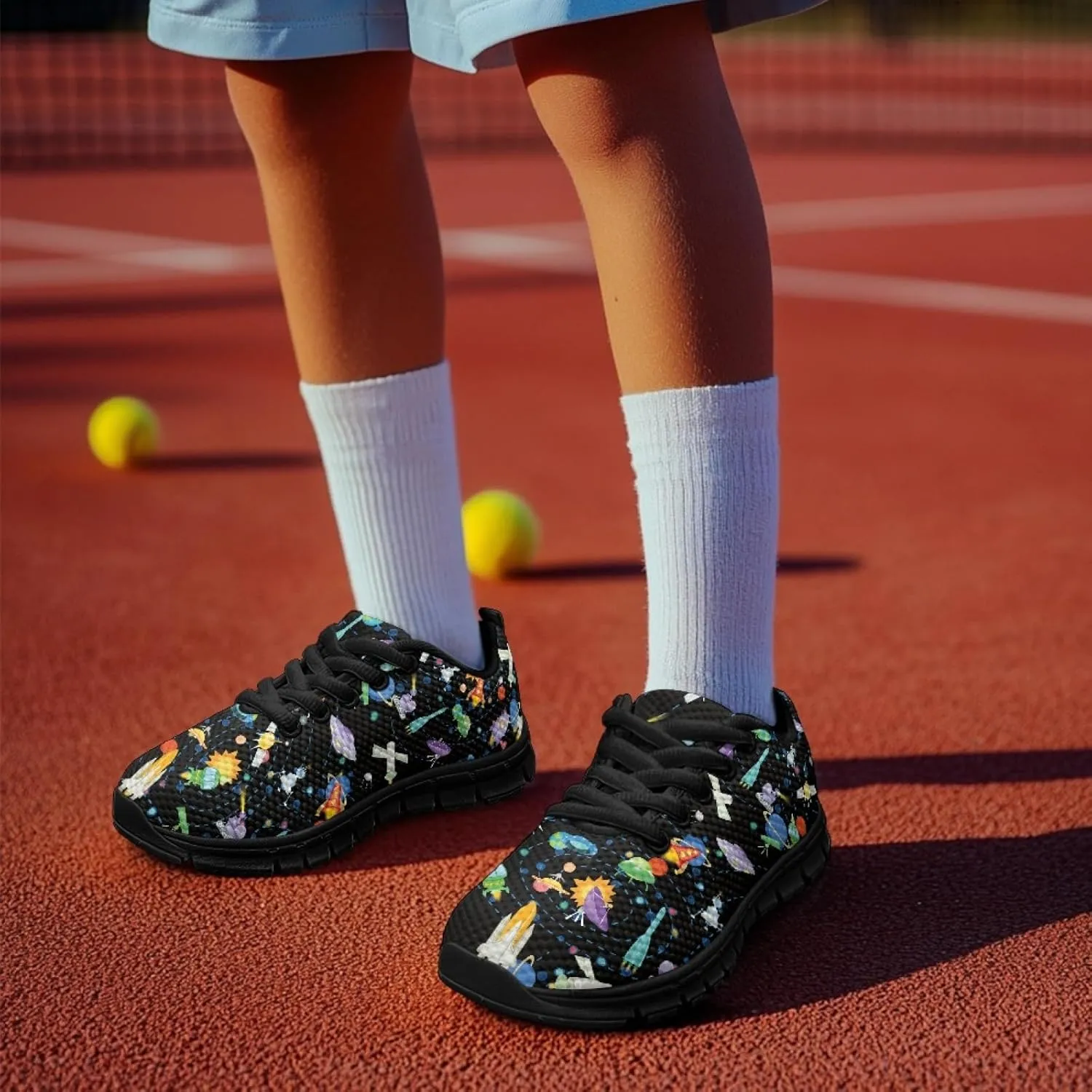 Boys Girls Tennis Shoes Cute Kids Lightweight Running Athletic Shoes Breathable Sneaker for Little Kid Big Kid