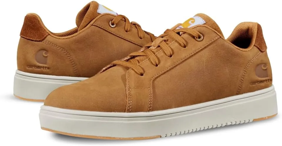 Carhartt Detroit Leather Sneakers for Men - Comfortable Shoes for Men with Wide Toe Box, Comfort Footbed and Midsole, and Slip-Resistant Outsole