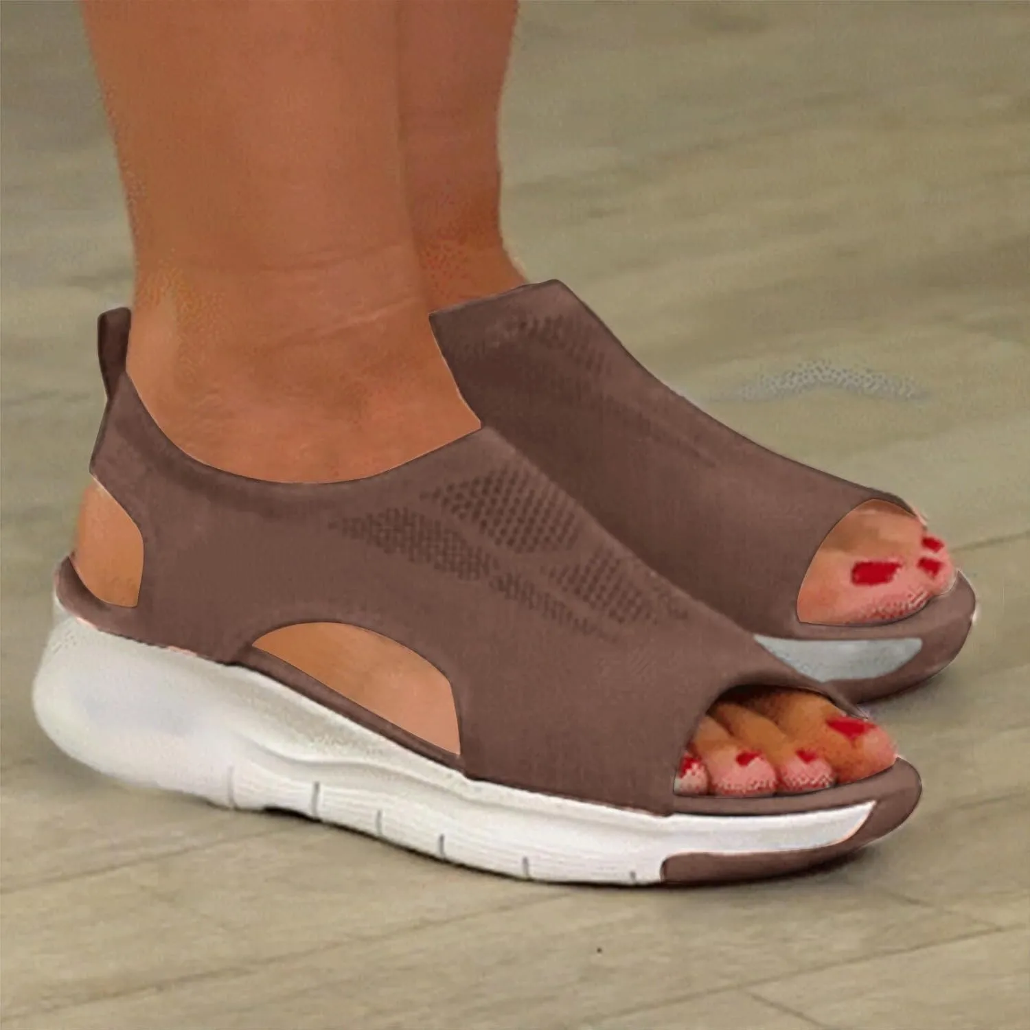 Casual Fashion Women's Shoes Platform Sandals Fish Mesh Summer Mouth Women's Women's Sandals Wide Width Shoes for Women