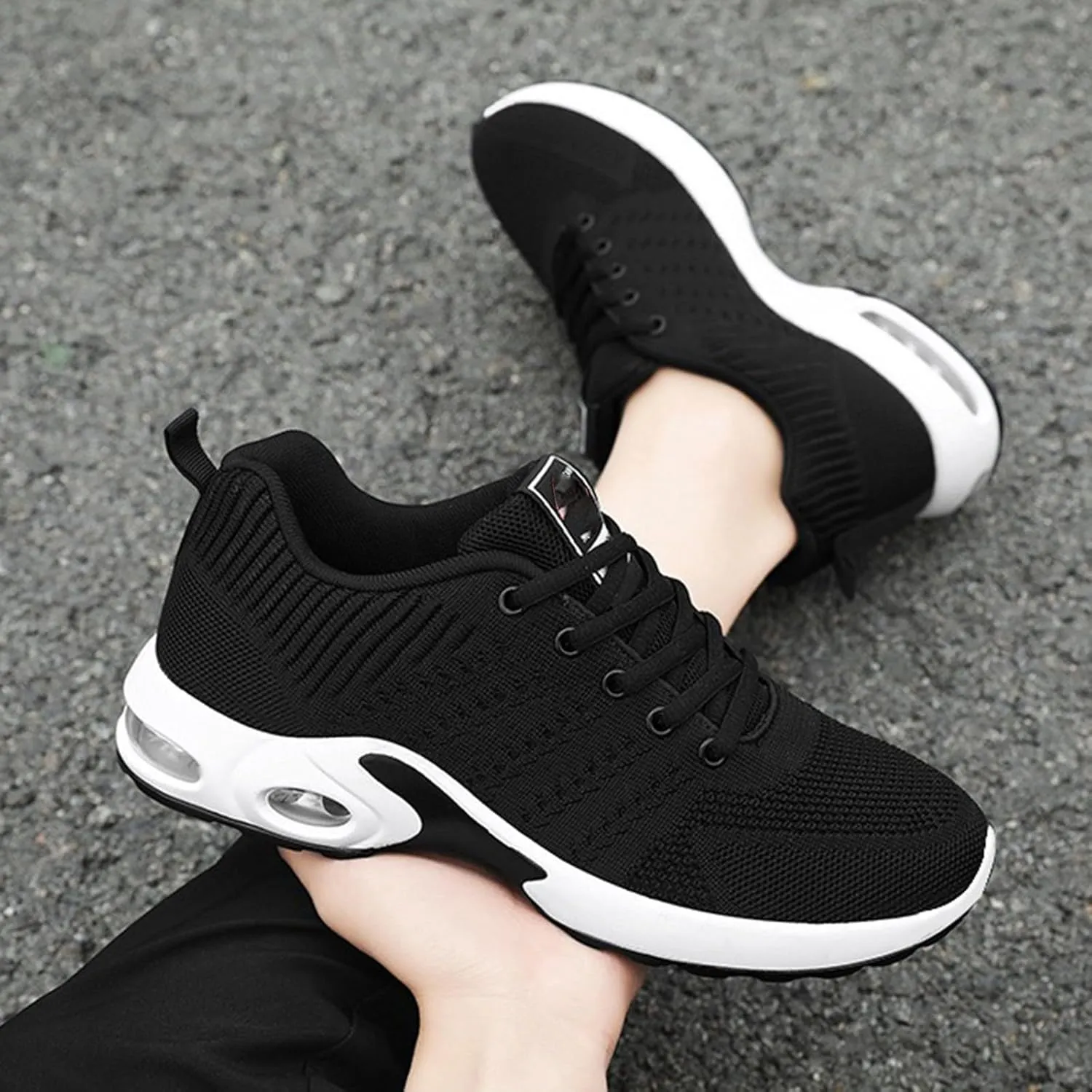 Cathalem Orthopedic Sneakers for Women Air Running Shoes Non Slip Walking Sneakers Mesh Air Cushion Sneakers for Gym Workout