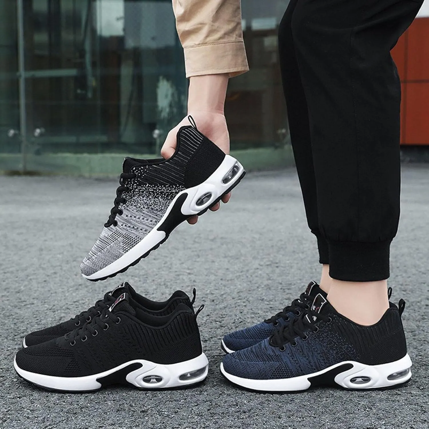 Cathalem Orthopedic Sneakers for Women Air Running Shoes Non Slip Walking Sneakers Mesh Air Cushion Sneakers for Gym Workout