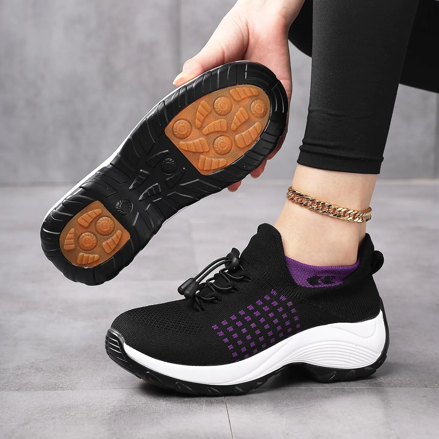 Comfort Wear Orthowear Shoes for Women Men Comfortwear Ortho Stretch Cushion Shoes Women Plantar Fasciitis Walking Shoe Slip On Trainers Comfortable Casual Ladies Athletic Sneakers Thick Bottom