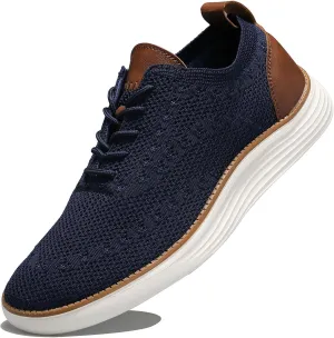 Comfortable Business Casual Shoes for Men, Fashion Mesh Dress Sneakers Shoes, Lightweight Breathable Walking Shoes