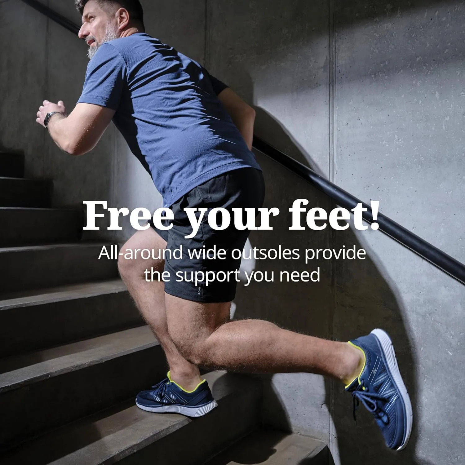 diawin Wide Shoes for Men  Wide Toe Box, Smooth Interior, Breathable Design, Extra Depth  Perfect for Hallux, Sensitive, Swollen, or Diabetic Feet, Lightweight Shoes