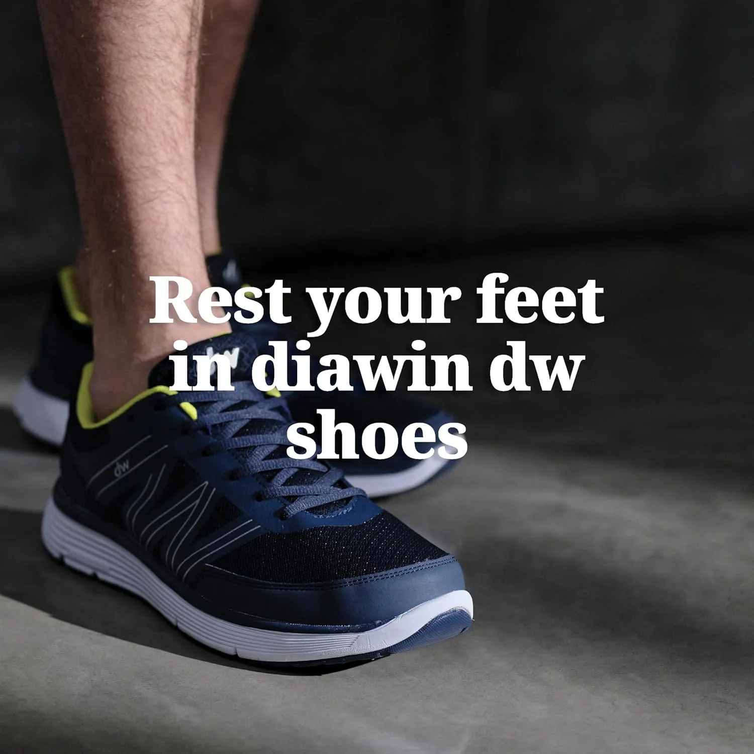 diawin Wide Shoes for Men  Wide Toe Box, Smooth Interior, Breathable Design, Extra Depth  Perfect for Hallux, Sensitive, Swollen, or Diabetic Feet, Lightweight Shoes