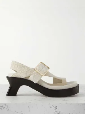 Ease brushed-suede sandals