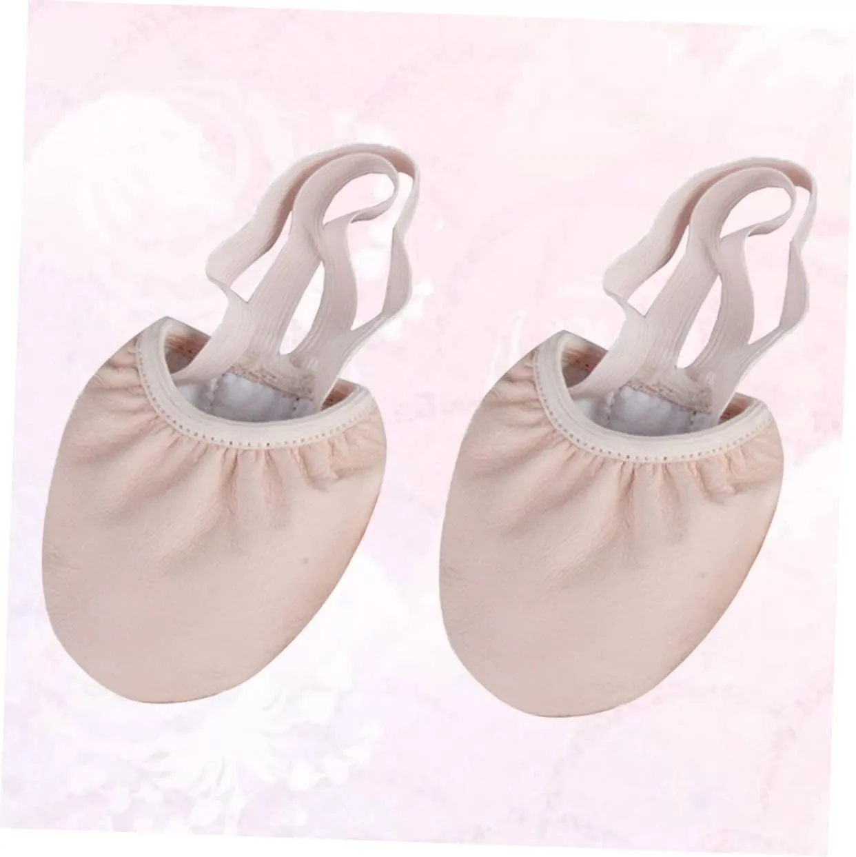 Elastic Band Half Soles Dance Shoes Women Ballet Toe Pads Pointe Shoes Non-Slip Breathable Toe Protector for Yoga Ballroom Dance Size 42