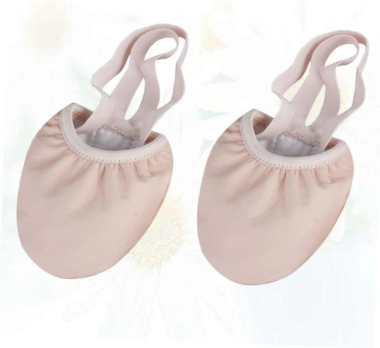 Elastic Band Half Soles Dance Shoes Women Ballet Toe Pads Pointe Shoes Non-Slip Breathable Toe Protector for Yoga Ballroom Dance Size 42