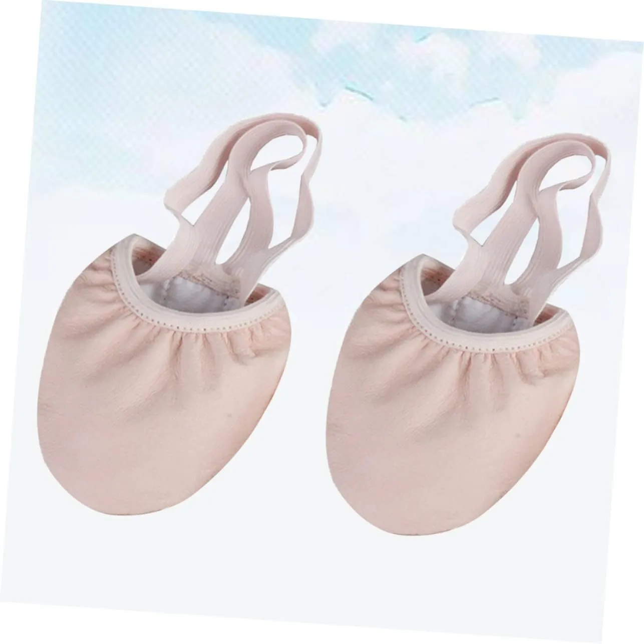 Elastic Band Half Soles Dance Shoes Women Ballet Toe Pads Pointe Shoes Non-Slip Breathable Toe Protector for Yoga Ballroom Dance Size 42