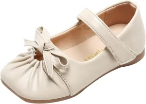 EnJoCho Girls Shoes Flats Shoes Uniform Toddler Kids Baby Party School 1-6Y Dress Wedding Princess Toddler (White, 12-18 Months)