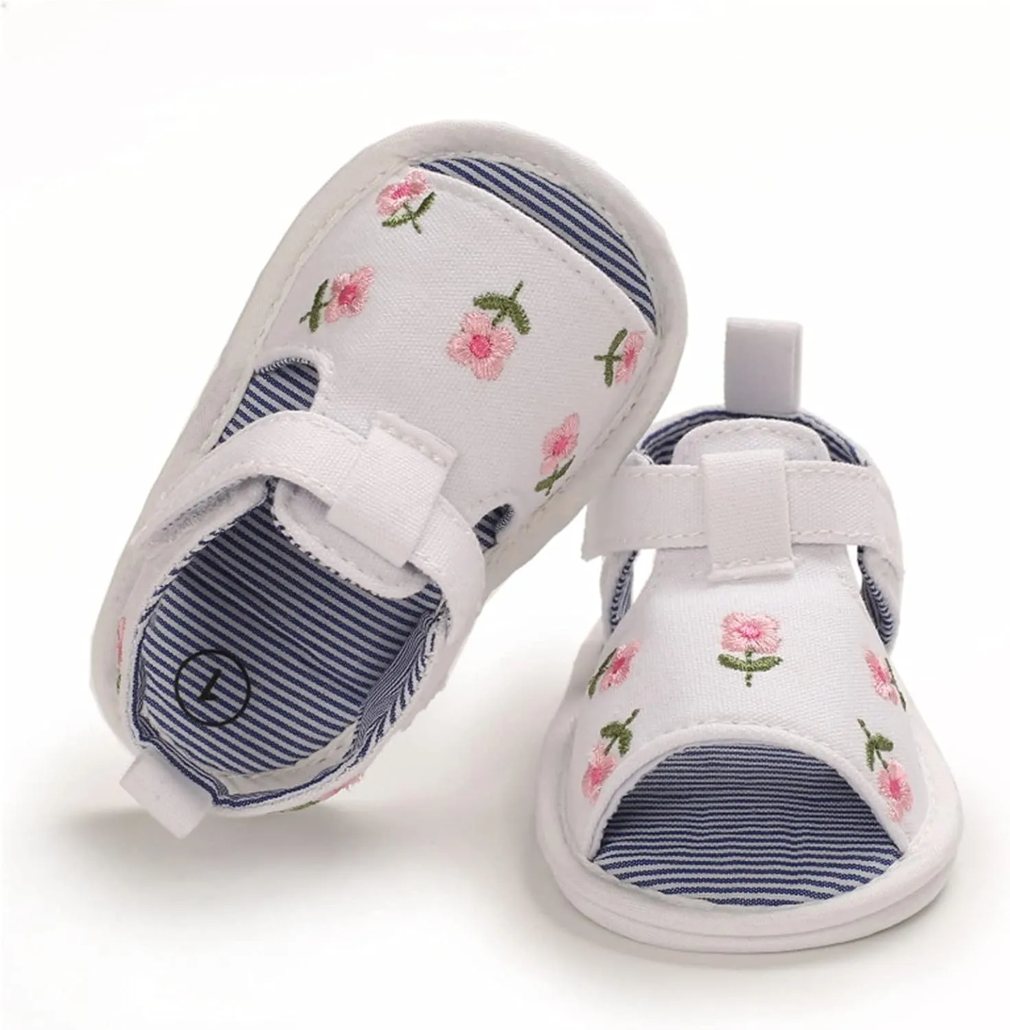 EnJoCho Infant Baby Girls Summer Hollow Sandals Flower Soft Sole Newborn Toddler First Walker Crib Dress Shoes Prewalker