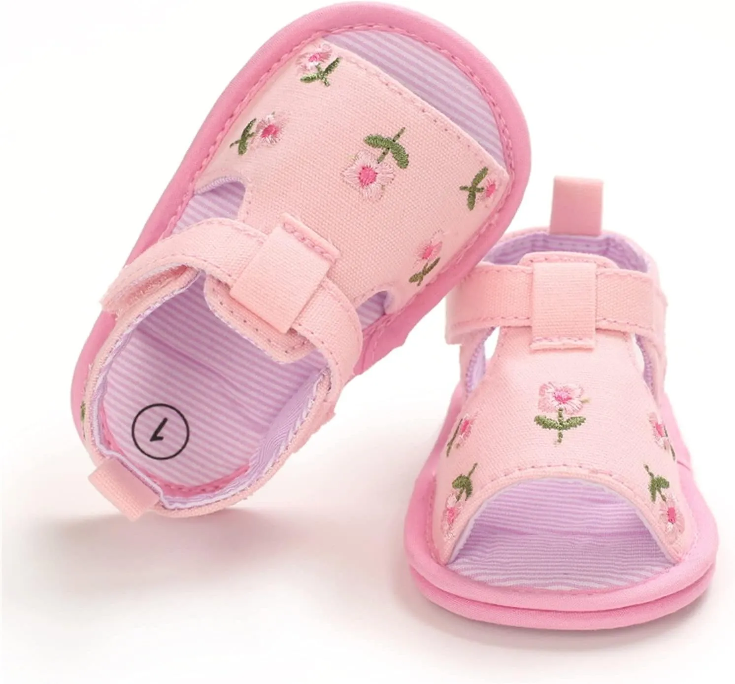 EnJoCho Infant Baby Girls Summer Hollow Sandals Flower Soft Sole Newborn Toddler First Walker Crib Dress Shoes Prewalker