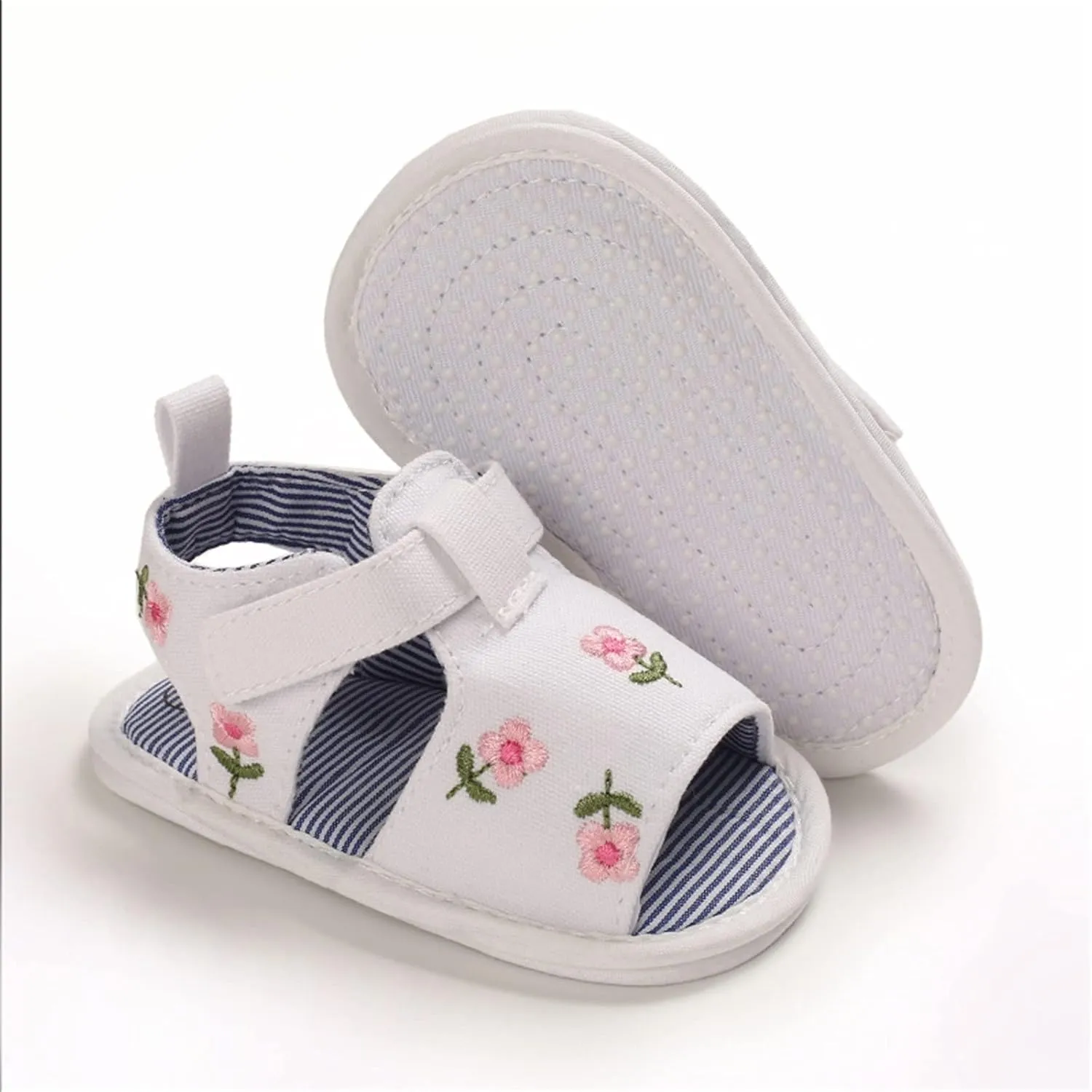 EnJoCho Infant Baby Girls Summer Hollow Sandals Flower Soft Sole Newborn Toddler First Walker Crib Dress Shoes Prewalker