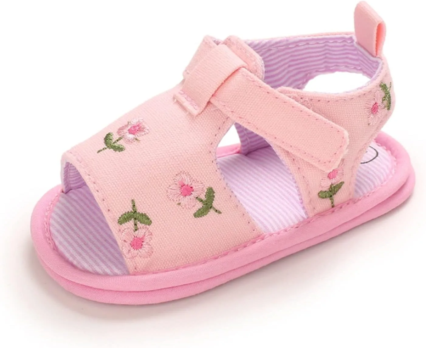 EnJoCho Infant Baby Girls Summer Hollow Sandals Flower Soft Sole Newborn Toddler First Walker Crib Dress Shoes Prewalker