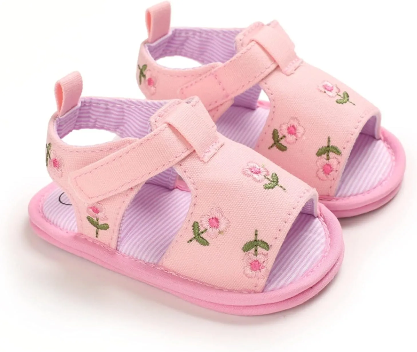 EnJoCho Infant Baby Girls Summer Hollow Sandals Flower Soft Sole Newborn Toddler First Walker Crib Dress Shoes Prewalker