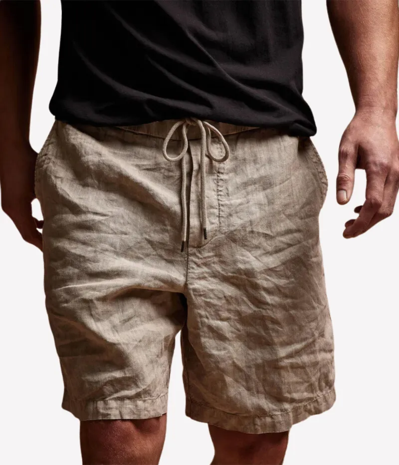 *FINAL SALE* Relaxed Linen Short in Mineral Pigment