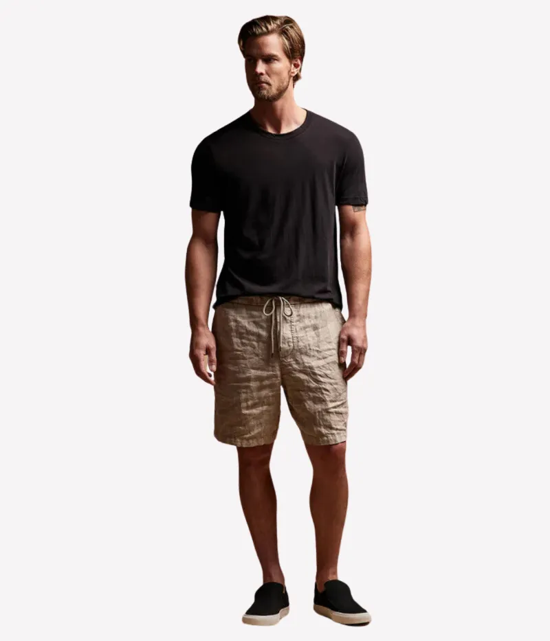 *FINAL SALE* Relaxed Linen Short in Mineral Pigment