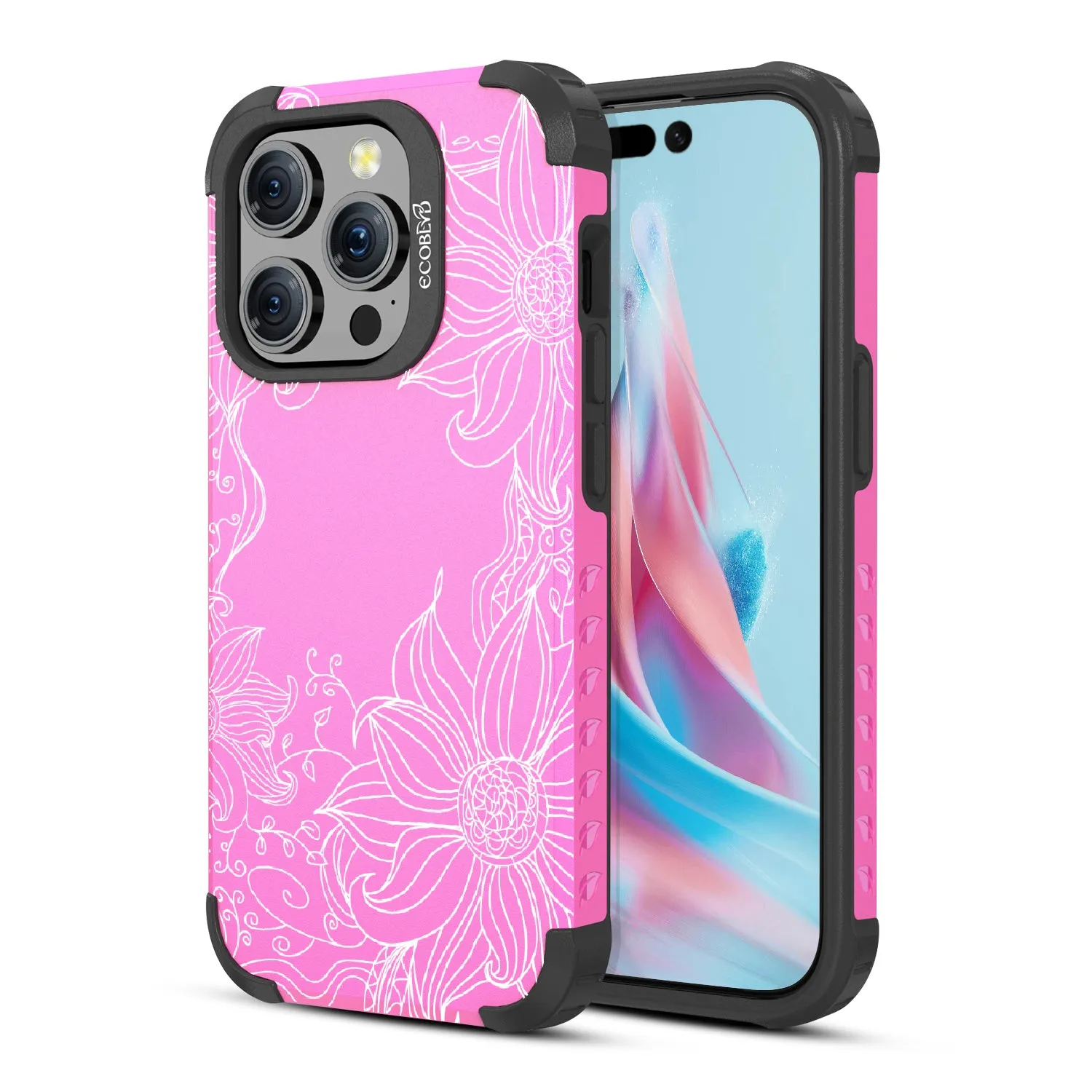Flower Stencil - Mojave Collection Case for Apple iPhone 15 Pro