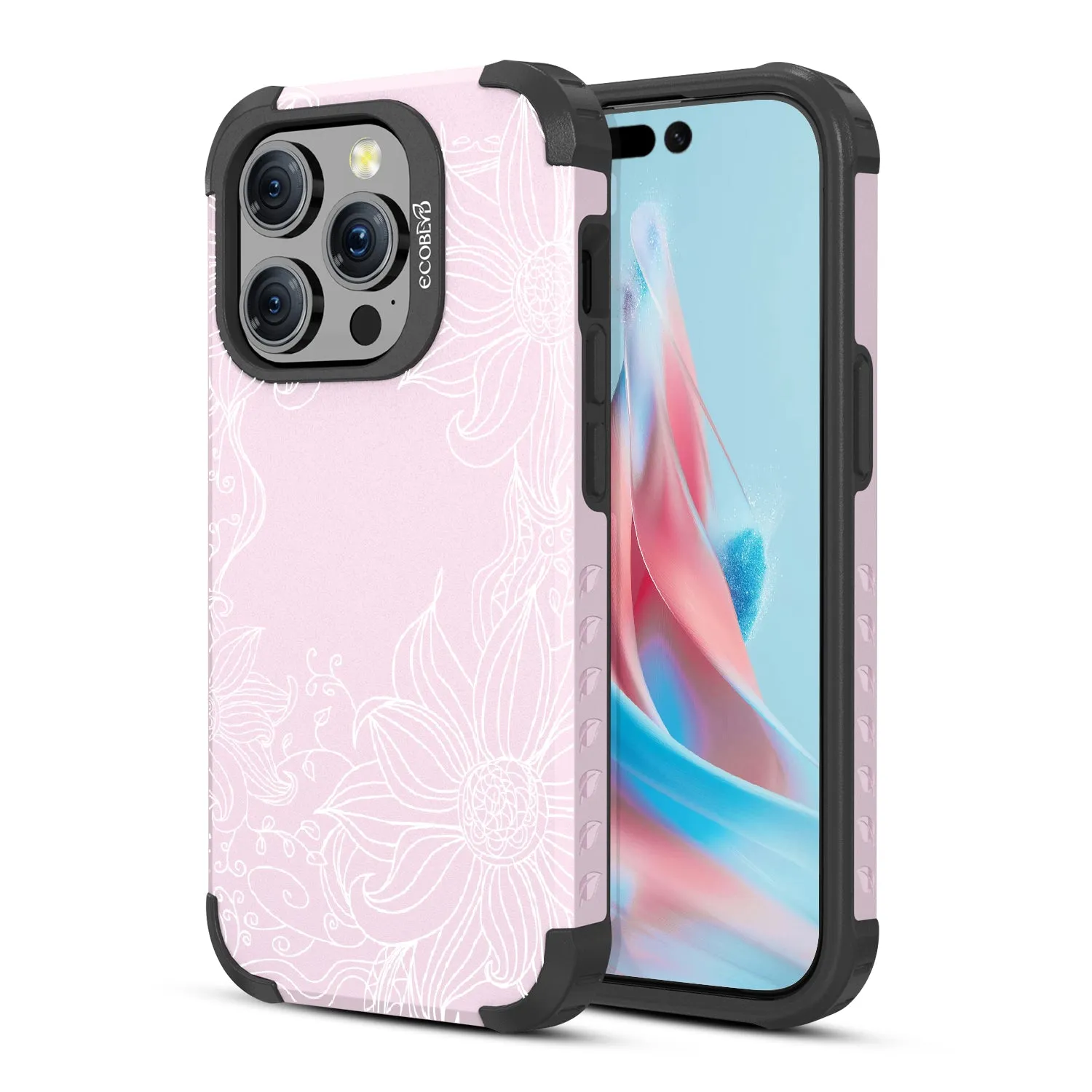 Flower Stencil - Mojave Collection Case for Apple iPhone 15 Pro