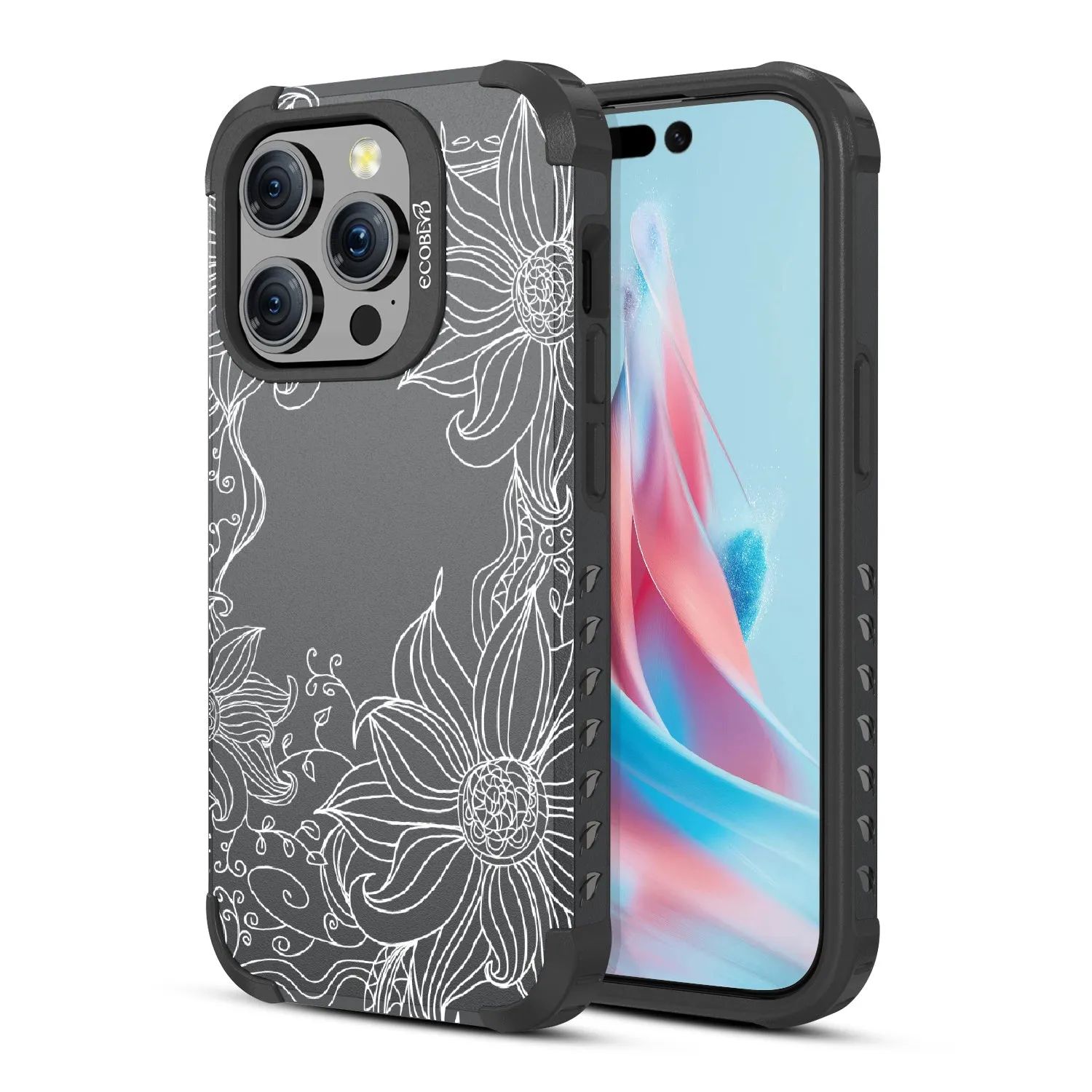 Flower Stencil - Mojave Collection Case for Apple iPhone 15 Pro