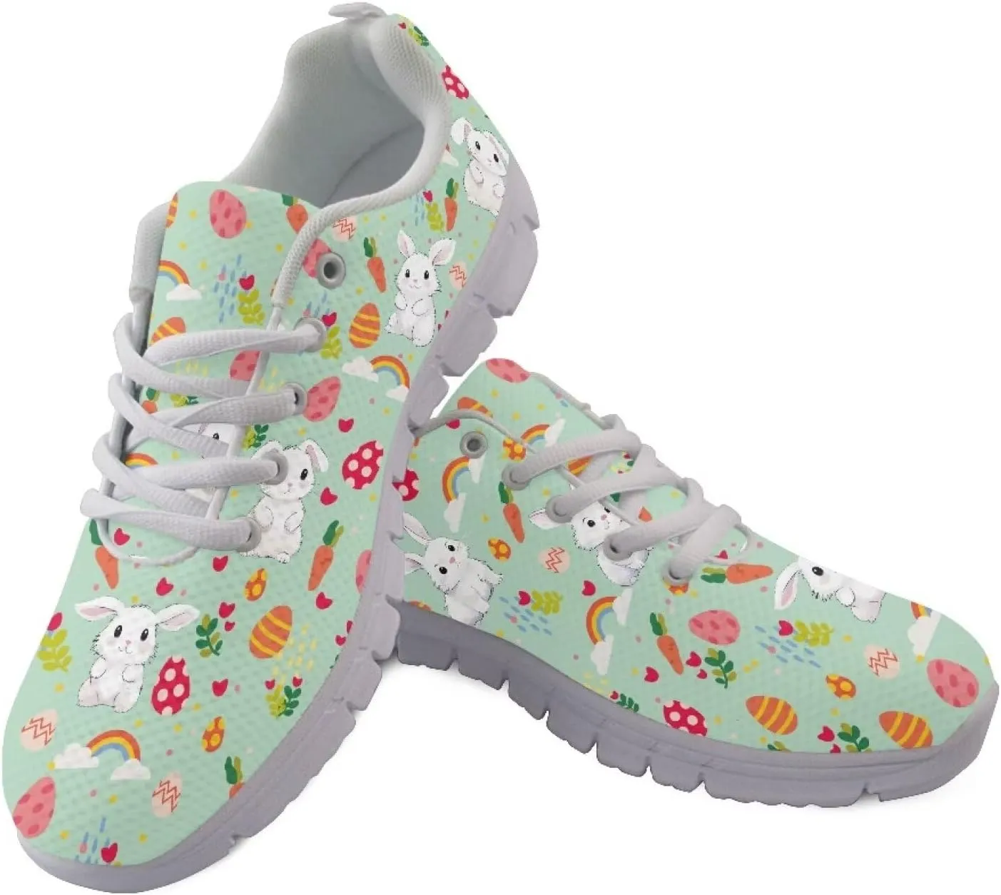 GIFTPUZZ Adult Running Shoes, Lightweight Walking Fashion Sneakers, Non Slip Sports Work Trainers Mesh Upper