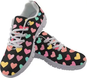 GIFTPUZZ Mens Sports Tennis Shoes Running Sneakers Lightweight Wedge Lace Up Breathable Gym Athletic Trainers