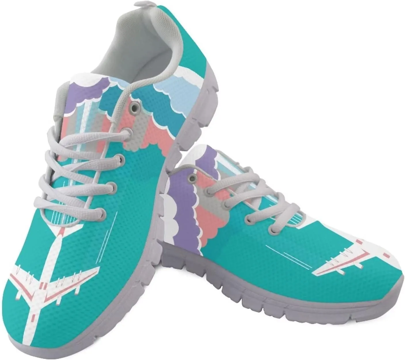 GIFTPUZZ Mens Sports Tennis Shoes Running Sneakers Lightweight Wedge Lace Up Breathable Gym Athletic Trainers