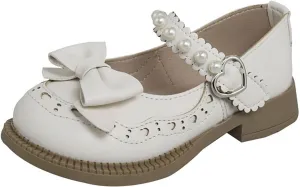Girls Dress Shoes Low Heel Flat Mary Jane Flower Wedding Party Shoes for Kids Toddler Girl School Toddler Shoes Girl