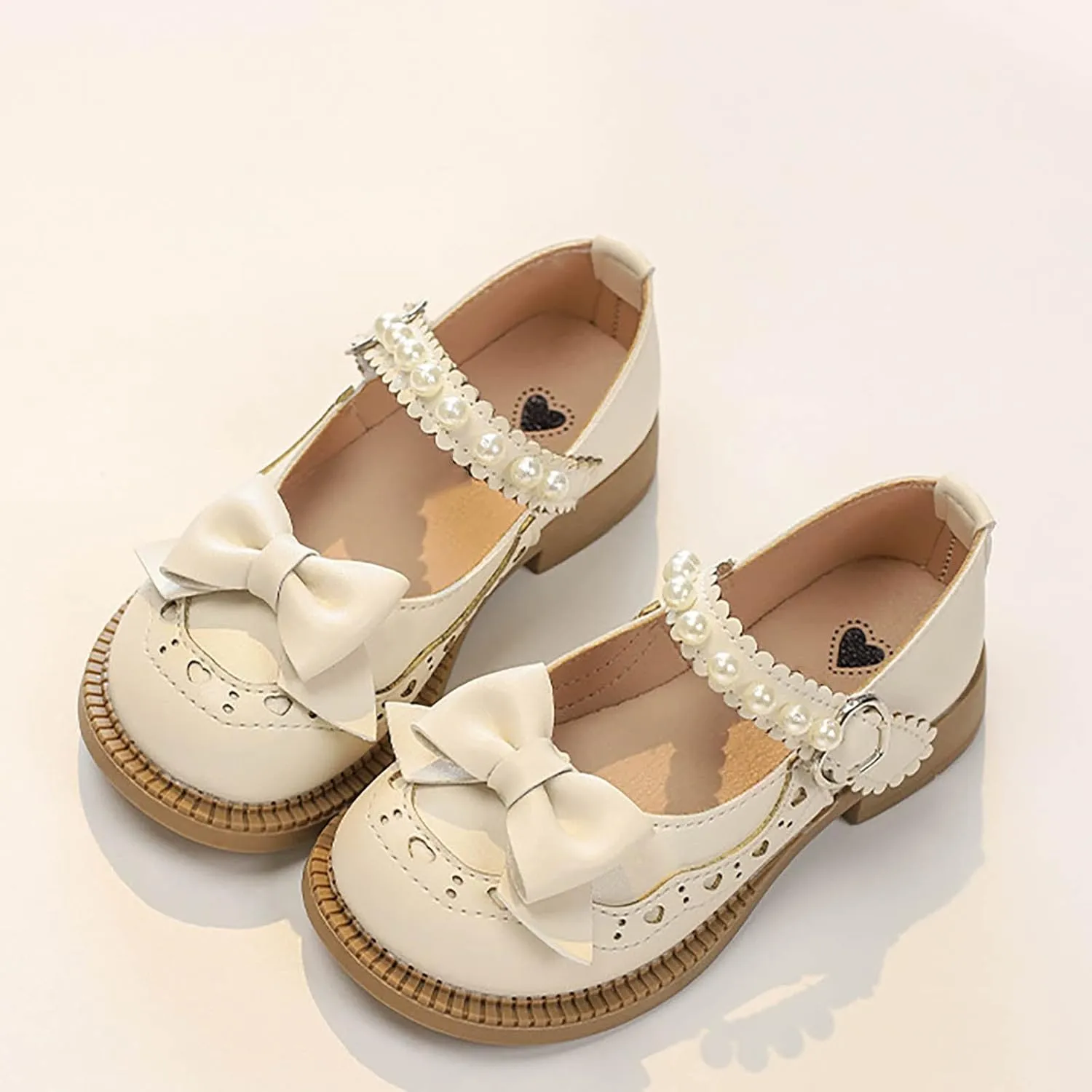 Girls Dress Shoes Low Heel Flat Mary Jane Flower Wedding Party Shoes for Kids Toddler Girl School Toddler Shoes Girl
