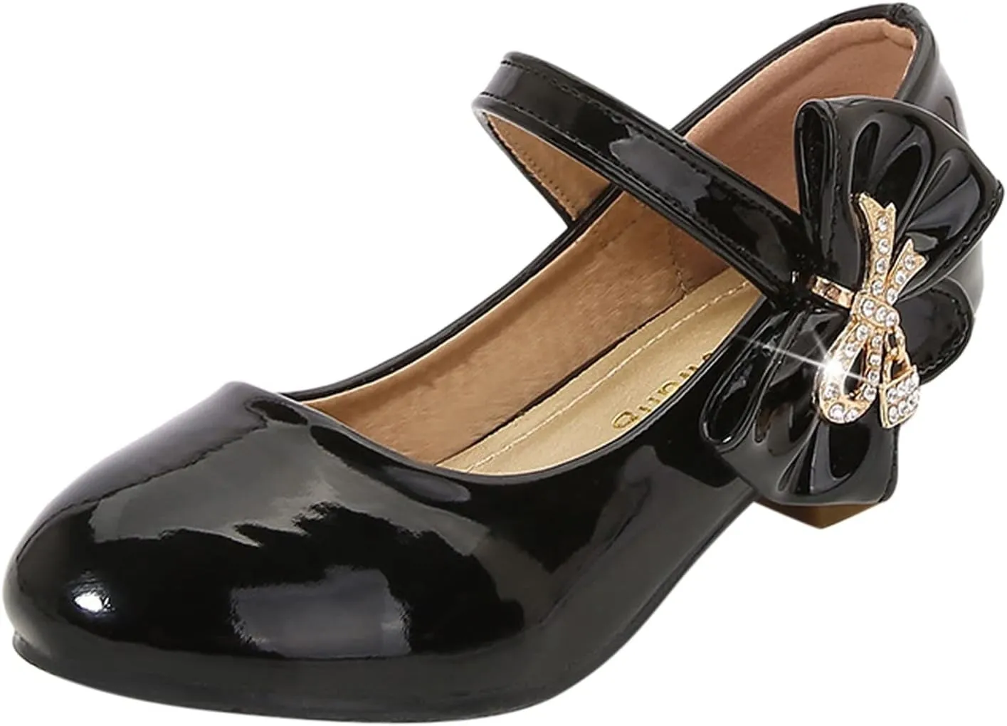 Girls Dress Shoes Mary Jane Shoes for Girls, Low Girls Heels for Kids Toddler Flower Girl Wedding Party Kids Shoes
